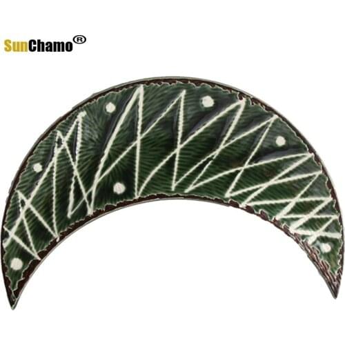 Creative Net Red Ceramic Japanese Cuisine Plate and Wind Sushi Plate Moon Plate Japanese Sashimi Tableware Commercial