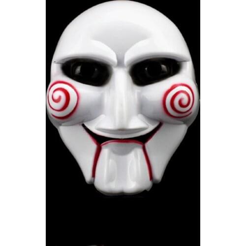 Saw Movie Jigsaw Puppet Halloween Mask Head Creepy Scary Costumes Mask Cosplay Drop shipping