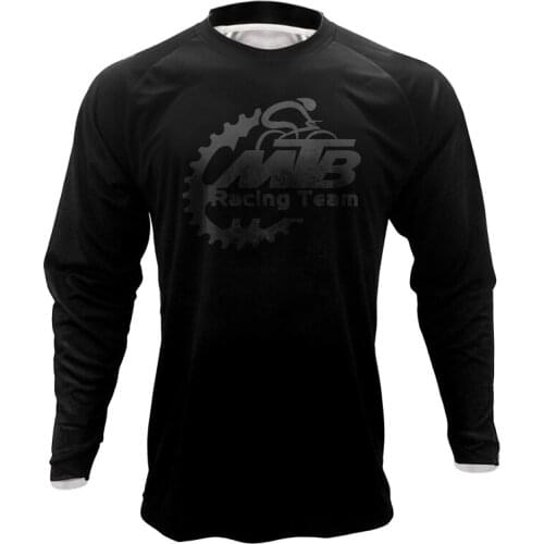 New Custom Heat Transfer Print Womans T-shirt MTB Jersey Bike Motorcycle Racing Clothing Men Long Sleeve Black Downhill jersey