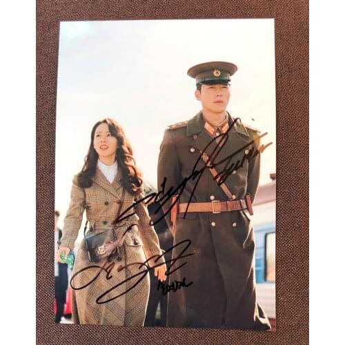 Signed Crash Landing on You Hyun Bin Son Ye Jin autographed photo 5*7 K-POP 012020P