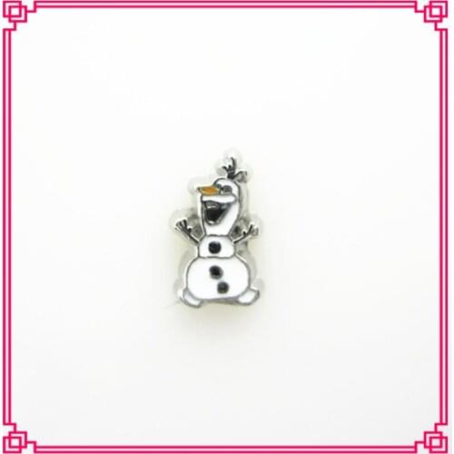 New arrive snowman olaf floating charms living glass memory lockets charms