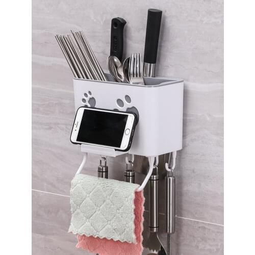 Chopsticks shelf hanging from punch multi-function products receive a case in the kitchen