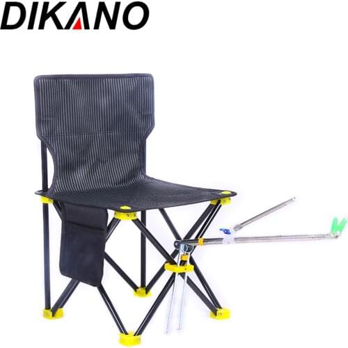 Portable Camping Chair With Storage Bag Black Lightweight Backpacking Chair Foldable Compact Outdoor Chair Fishing Seat