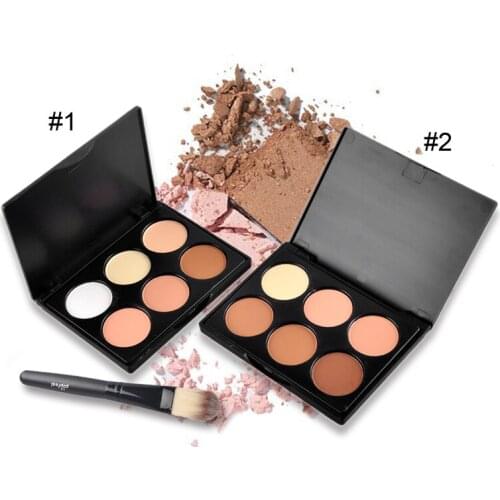 Professional 6 Colors Blush Trimming Set Makeup Contour Blusher Face Powder Palette Foundation Make-up Palette Comestics