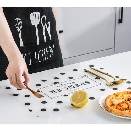 Nordic Dining Table Mat Transparent EVA Folding Insulation Pad Home Kitchen Waterproof Desktop Decor Coaster Bowl Cup Placemat