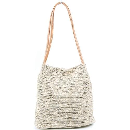 Straw bag Casual Handbag Summer Holiday Shoulder Bag Ladies Weaving Bucket Beach Shoulder Bags