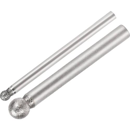 Uxcell 2Pcs 5Pcs Diamond Burrs Grinding Drill Bits for Carving Rotary Tool 3mm/6mm/8mm Sphere 150 Grit for Fine Detail Work