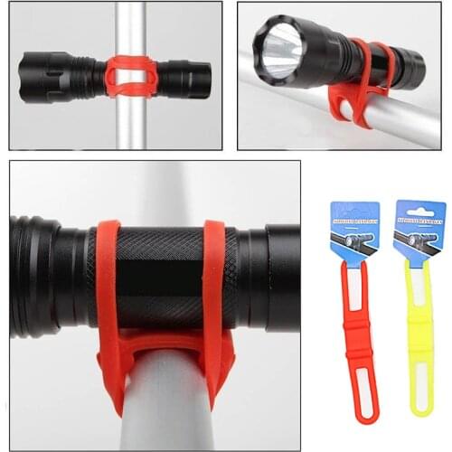 Bicycle Light Holder Handlebar Phone Fixed Torch Flashlight Bandage Holders Elastic Silicone Strap Band Bike Cycling Accessories