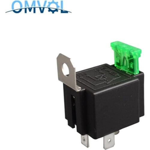 Top grade quality 4 pin 30A auto relay with fuse, coil voltage 12VDC relais