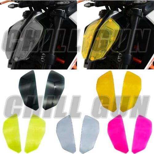 Motorcycle Protective Lens Cover Headlight Screen Protector Headlamp Shield For DUKE 125 DUKE 390 17'18' DUKE 790 18