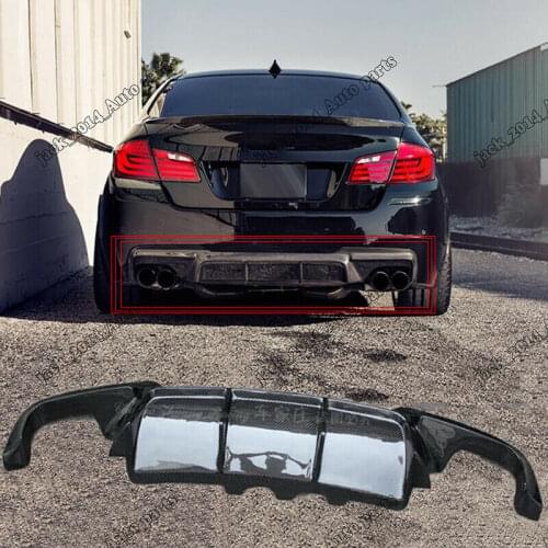 Carbon fiber Rear Part Protector Bumper Lip Diffuse Fit for BMW 5 Series F10 F18