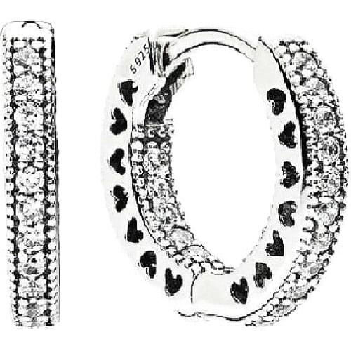 Fashion Earrings Cut Womens Heart 925 Silver Sterling Method Any Time The Classic Transparent Hoop