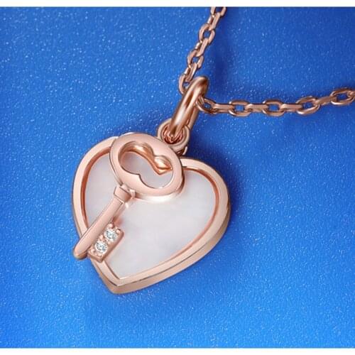 S925 sterling silver ladies heart-shaped pendant necklace Europe and the United States popular fashion elegant ladies holiday gi