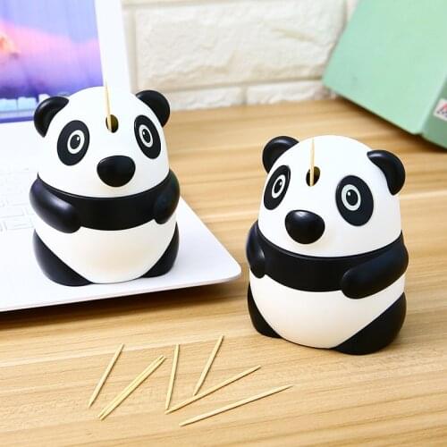 1PC Toothpick Holder Cartoon Panda Toothpick Box Living Room Decor Toothpick Dispenser Decoration