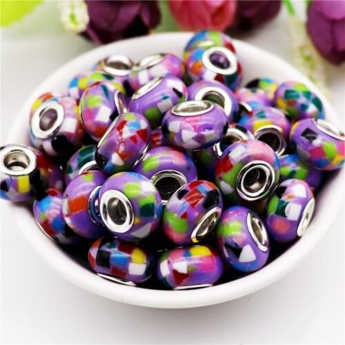10Pcs/Lot Wholesale Price Large Hole European Beads Fit Pandora Bracelet Bangle DIY Earrings Keychain Charm for Jewelry Making