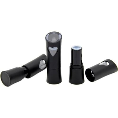 12.1mm Empty Creative Heart Lipstick Tube Plastic Professional Lip Rouge Storage Bottle Lip Balm Containers 50Pieces