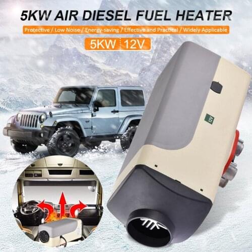 12V LCD Display Remote Control Parking Fuel Air Heater Fuel Heater 5kw Car Truck Diesel Heater Low Fuel Consumption Widely Used