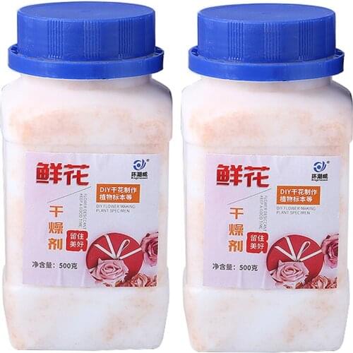 2 PCS Reusable Silica Gel Sand Desiccant Crystals for Flower Drying DIY Craft Color Changing Humidity Moisture Absorber