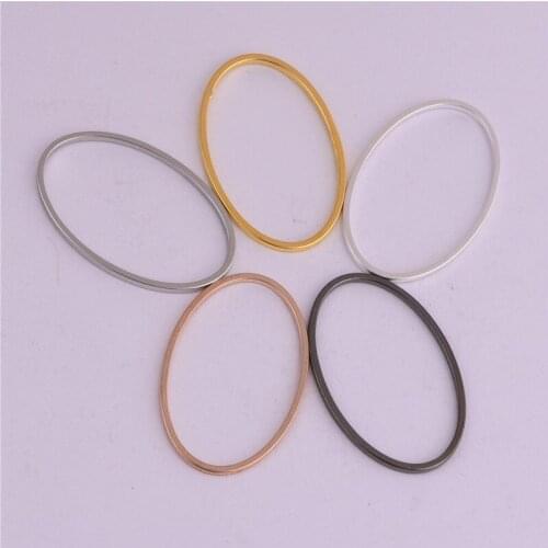 25 * 16mm Oval Copper Ring Personality Necklace Pendant Connection Ring Earring Accessories Handmade Material