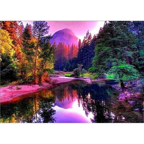 ARMYQZ5D diamond painting square diamond round diamond landscape DIY embroidery cross stitch rhinestone picture wall artist home