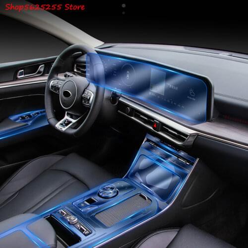 Car Sticker for Kia K5 Optima 2020 2021 Transparent Protective Film Central Control Instrument Screen Protector Invisible
