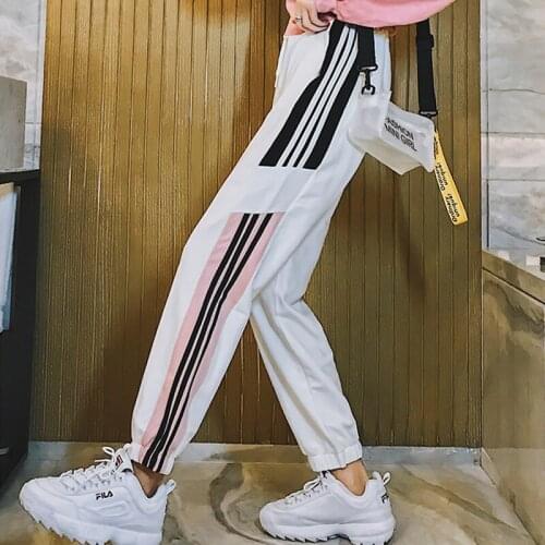 Spring Casual Women Elastic Waist Harem Pants Hip Hop Style Student Winter Thicker Winter Trousters