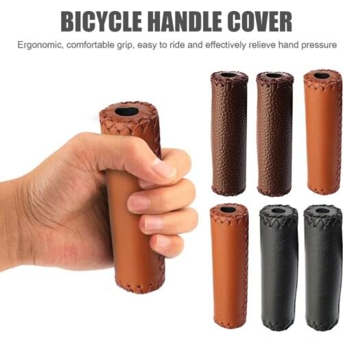2pcs/1 Pair Mountain Road Cycling Bike Bicycle MTB Handlebar Covers PU Leather MTB Bicycle Bike Anti-Slip Handle Grips