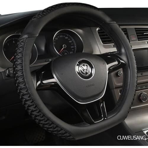 CUWEUSANG Carbon Fiber Leather Car Steering Wheel Cover For Geely CK EC7 EC8 MK CK2 GC9 GC6 emgrand 7 X7 ec7 atlas MK