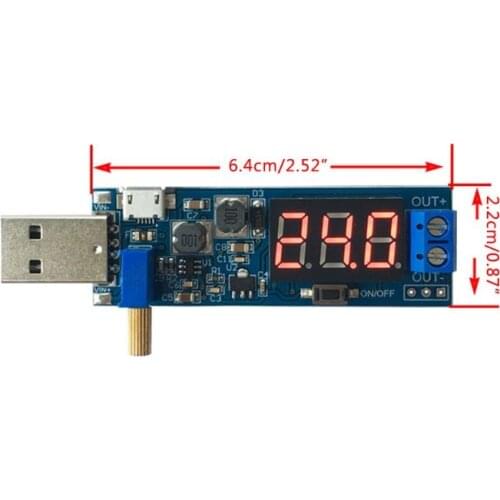 DC-DC 5V to 1.2V-24V USB Step UP/Down Power Supply Module Adjustable Converter W729