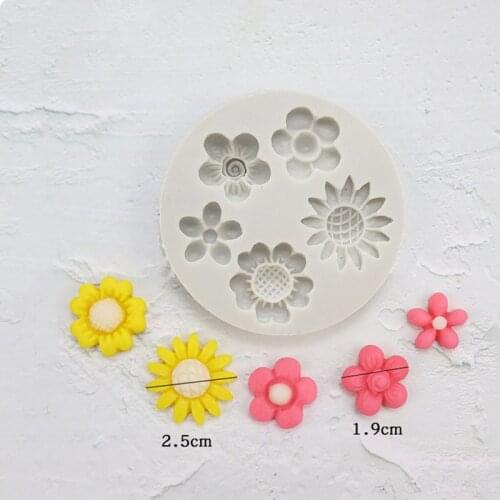 Flower shape silicone mold DIY fondant cake mold chocolate fudge tool K098
