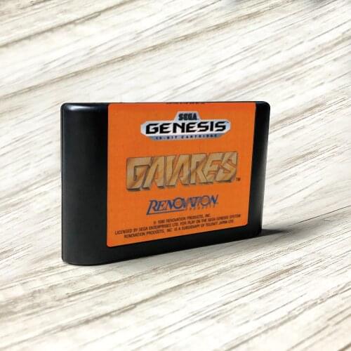 Gaiares - USA Label Flashkit MD Electroless Gold PCB Card for Sega Genesis Megadrive Video Game Console