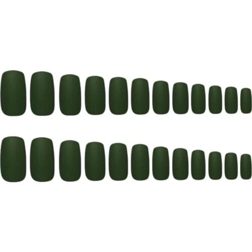 Lots 24 DIY Square French False Ballerina Design Fake Art Tips for Daily Cosplay