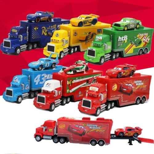 Disney Pixar - Cars 2 & 3 Kids Toy Car Model Lightning McQueen Jackson Storm Mack Uncle Truck 1:55 Diecast Christmas Gifts