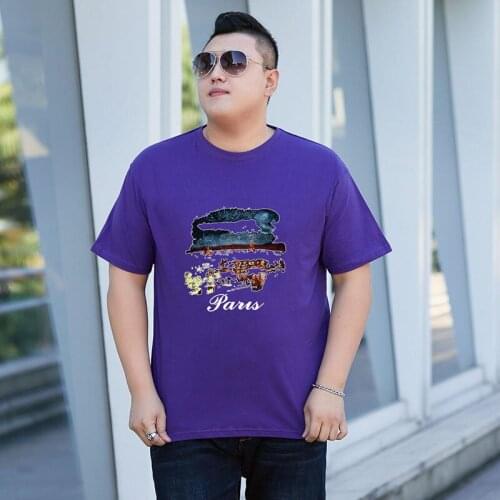 Plus Size Men T-shirts Cotton Men Tops Short Sleeve Tees Printed Tops for Men Summer Clothing