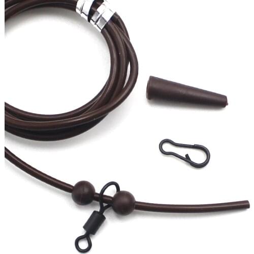 2Set=12PCS Carp Fishing Set Helicopter Rig Tubing Sleeves Tail Rubber Chod Rig Bead Chod Rig Roling Swivel Clips Kit Accessories