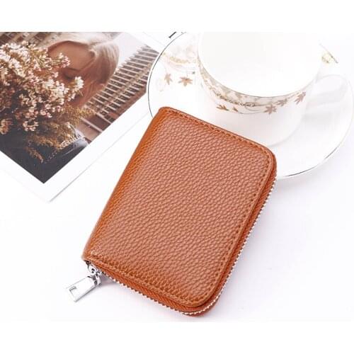 New And Convenient Unisex Card ID Card Holder With Zipper Opening 9 colors