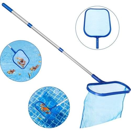 Professional Deep Water Mesh Pool Skimmer Net Aquarium Cleaning Tool Swimming Pool Leaf Skimmer