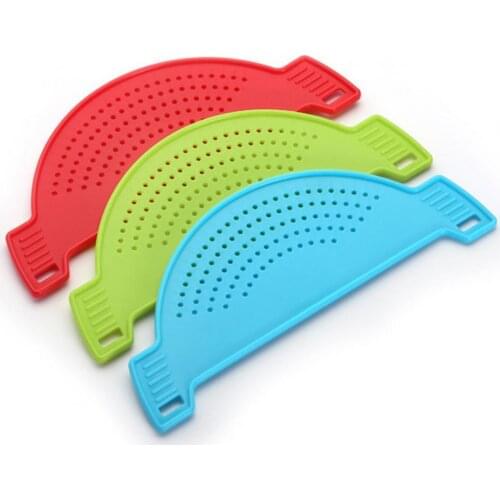 Drainer Board Half Moon Shape Vegetable Washing Heat Resistant Pot Funnel Strainer for Kitchen Gadgets