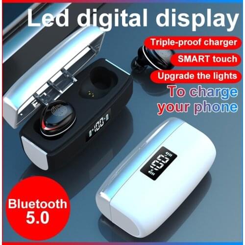 30 pcs W15 TWS Fingerprint Touch Long play time Bluetooth Earphones HD Stereo Wireless Noise Cancelling Gaming Headset