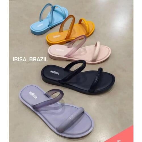 2021 Women Melissa New Slippers Ladies Flat Jelly Shoes Beach Simple Indoor and Outdoor Summer Sandals SM052