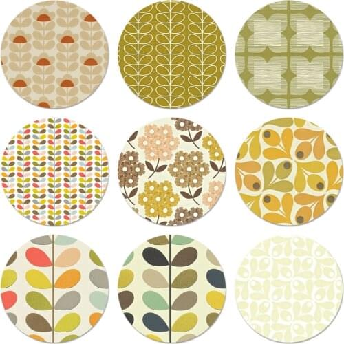 Multi Stem Orla Kiely Folio Icons Pins Badge Decoration Brooches Metal Badges For Clothes Backpack Decoration 58mm