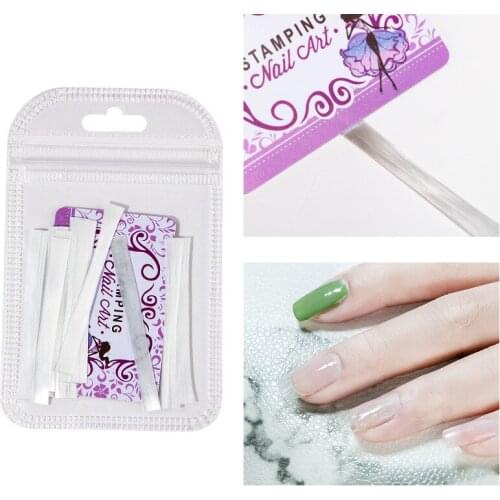 10PCS/bag Nail Extension Wire Without Paper Support To Extend and Strengthen The Extension Fiber Nail Quick Extension Wire DIY