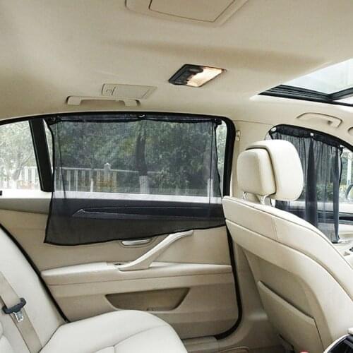 2Pcs Car Curtain Side Window Car Sun Shade Curtain Windshield Mesh Curtain Blind 270E