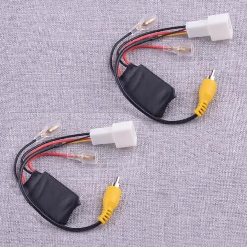 2Pcs/Set New Car 4 Pin Reverse Camera Retention Wiring Harness Cable Plug Adapter Connector Fit For Toyota