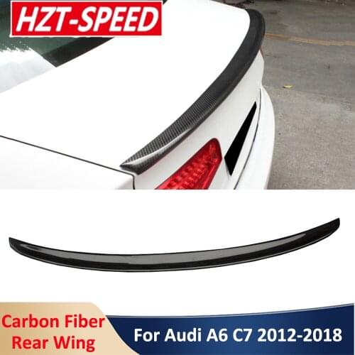 2009-2011 A6 C6 Real Carbon Fiber Rear Trunk Wing Spoiler Car Styling For Audi A6 C6 Modify