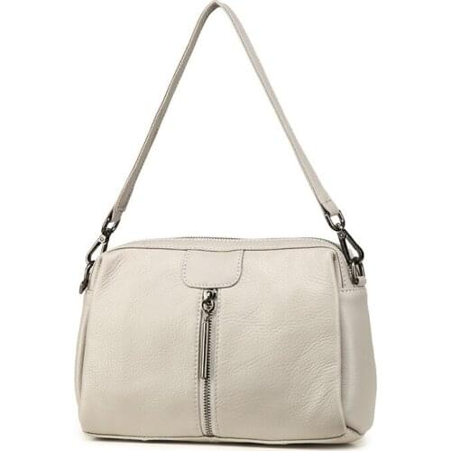 2021 New Fashion Underarm Bag Natural Cowskin Soft Leather Female Shoulder Bag Ladies Handbags Casual Messenger Bags