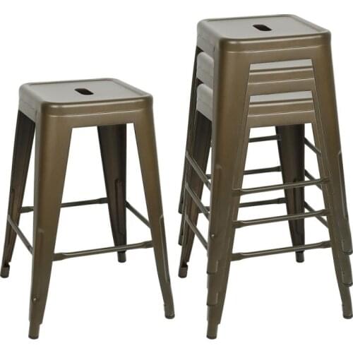 4Pcs Wrought Iron Bar Chair Stool Home Metal Wall Coffee Table Bar High Table And Bar Chair Counter Bar Furniture Dropship HWC