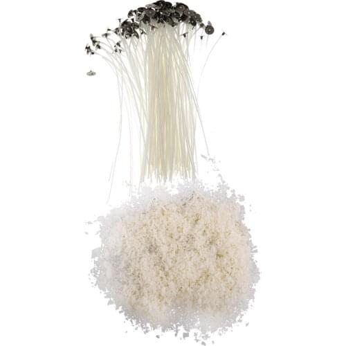 500G 100% SOY WAX FLAKES NO ADDITIVES + 15CM COTTON WAXED WICKS WITH SUSTAINERS COTTON CORELESS FOR CANDLE MAKING