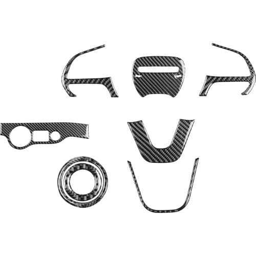 Automotive Carbon Fiber Steering Wheel Trim Panel Frame for Dodge Challenger 15-20,High Quality