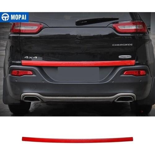 MOPAI Car Stickers ABS Car Tail Door Decoration Tailgate Trunk Decorative Strip Cover for Jeep Cherokee 2014-2018 Accessories